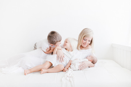 All white newborn photos