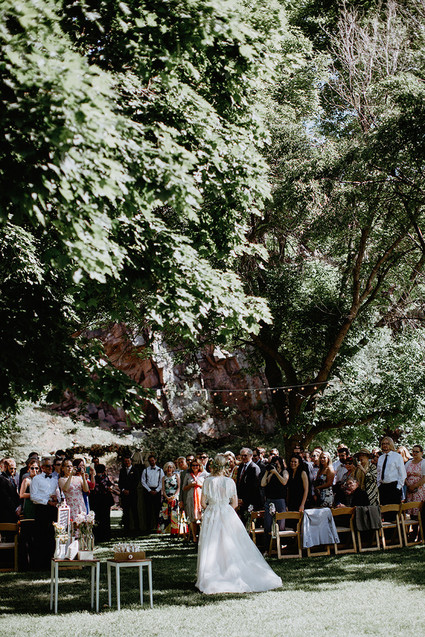 Rustic ceremony backdrop