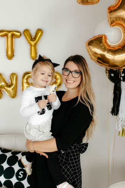 black and white kitty birthday