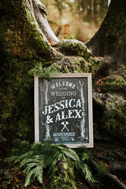 Lumberjack themed wedding