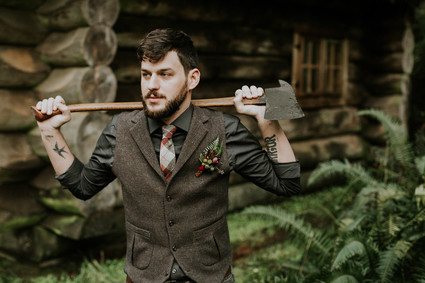 Lumberjack themed wedding