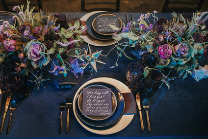 Moody blue wedding inspiration