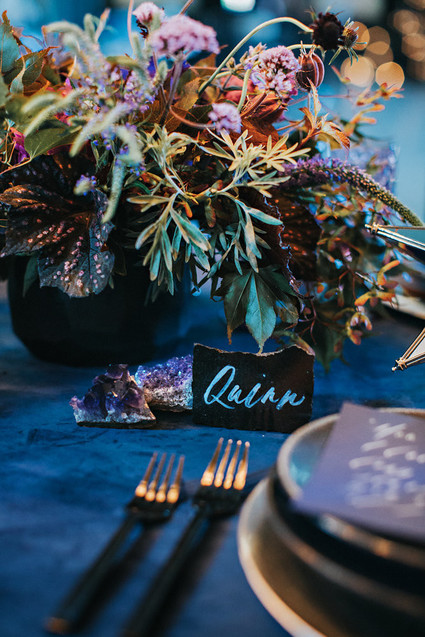 Moody blue wedding inspiration