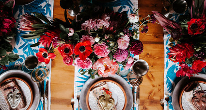 Colorful day of the dead party