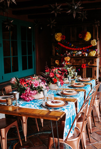 Colorful day of the dead party