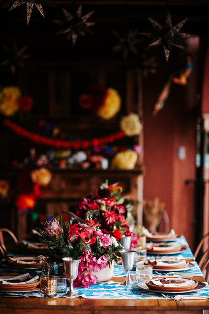 Colorful day of the dead party