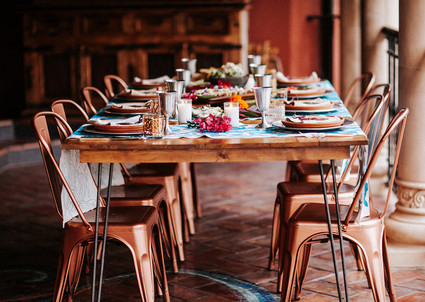 Colorful day of the dead party