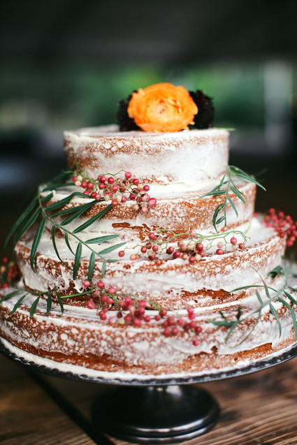 Semi naked wedding cake
