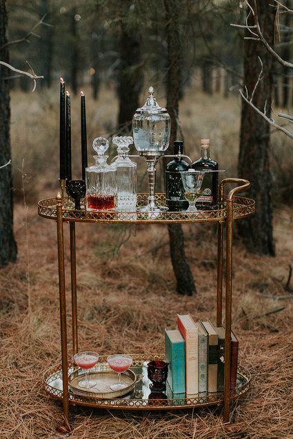 Vintage bar cart
