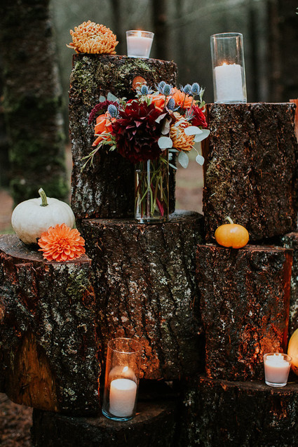 Pumpkin wedding decor