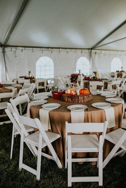 Fall wedding decor