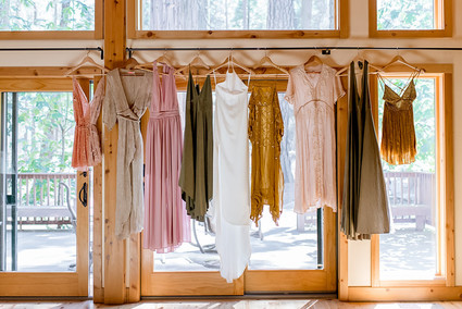 Mix matched bridesmaid dresses