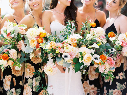 Floral bridesmaid dresses