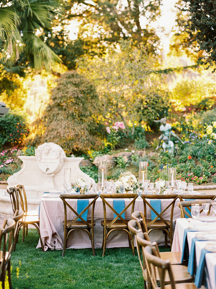 Romantic wedding reception