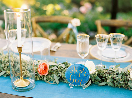 Blue wedding decor
