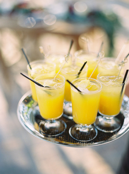 Tropical wedding cocktails