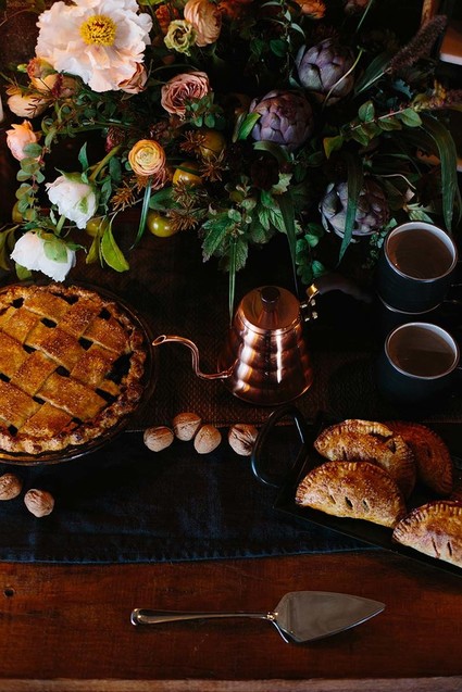 Thanksgiving pie table