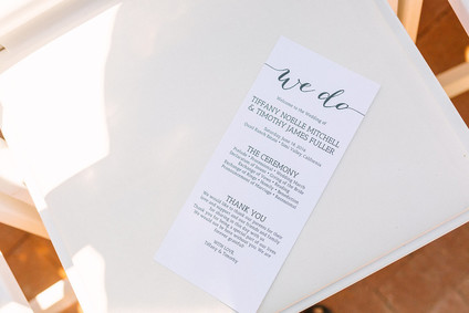 Wedding program Inspiration