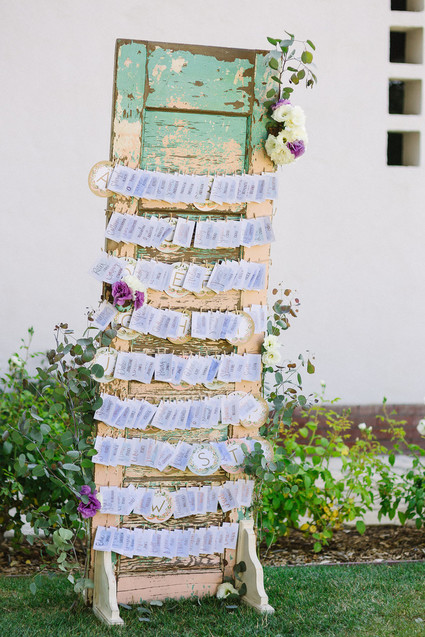Rustic escort card display