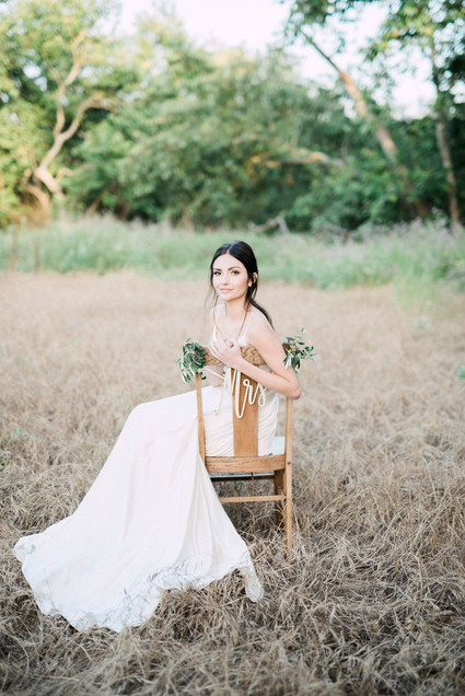 Modern Sarah Seven wedding dress