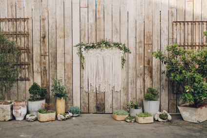 Macrame ceremony backdrop