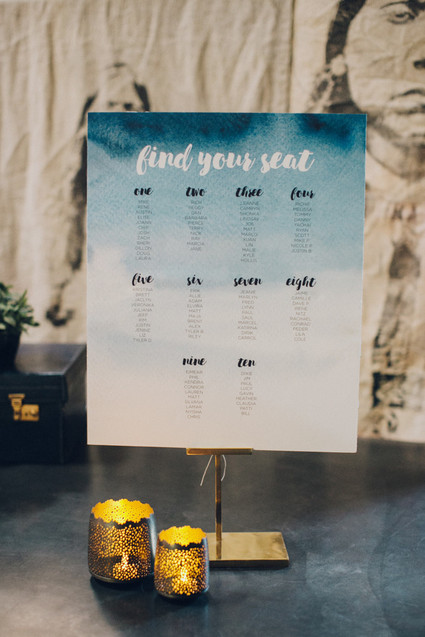 Escort card signage