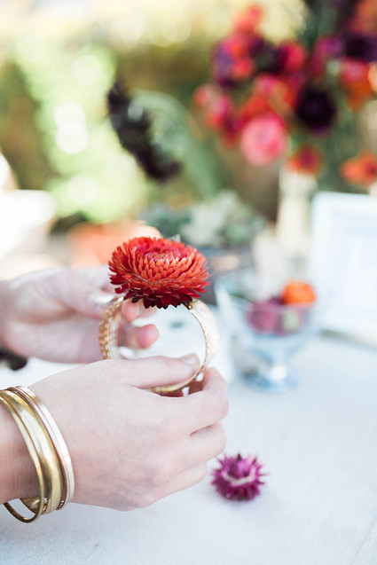 DIY floral bracelets