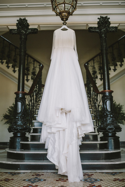 Long sleeved wedding dress