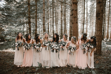 Pink bridesmaid dresses