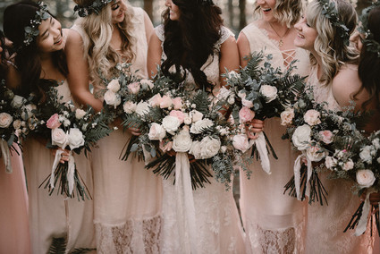 Pink and white flowers