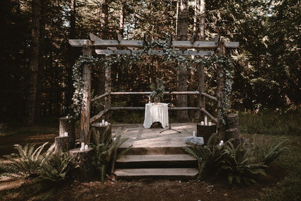 Rustic forest wedding