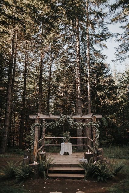 Rustic forest ceremony