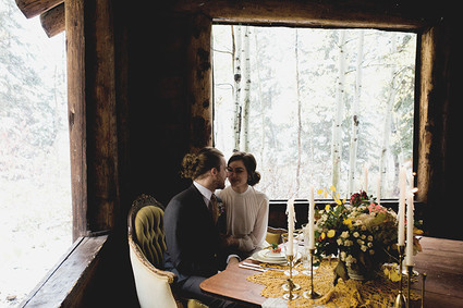 Rustic Thanksgiving wedding in the forest