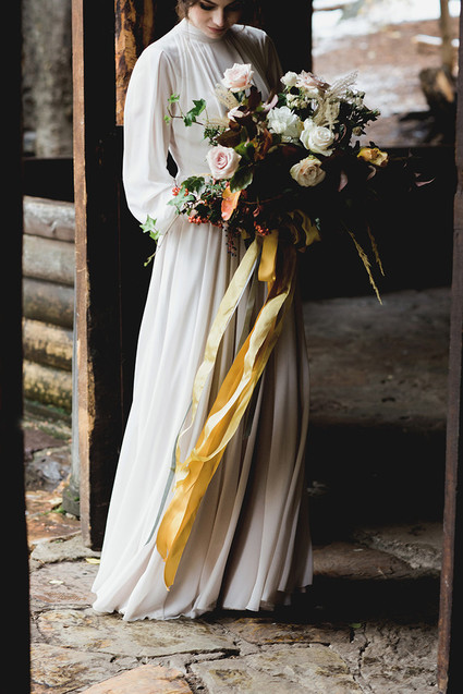 Rustic Thanksgiving wedding in the forest