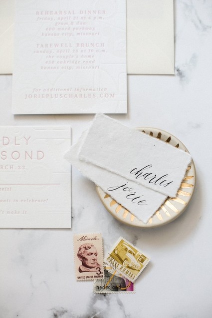 Modern wedding invitation