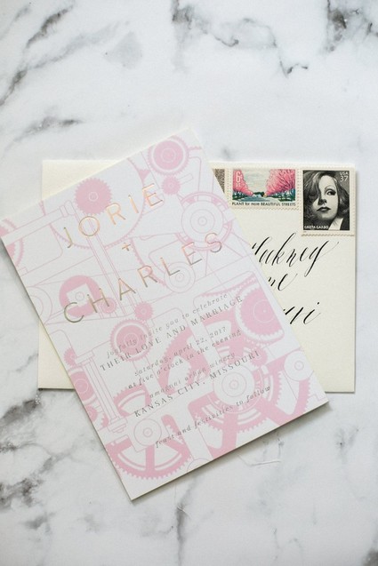 Modern wedding invitation