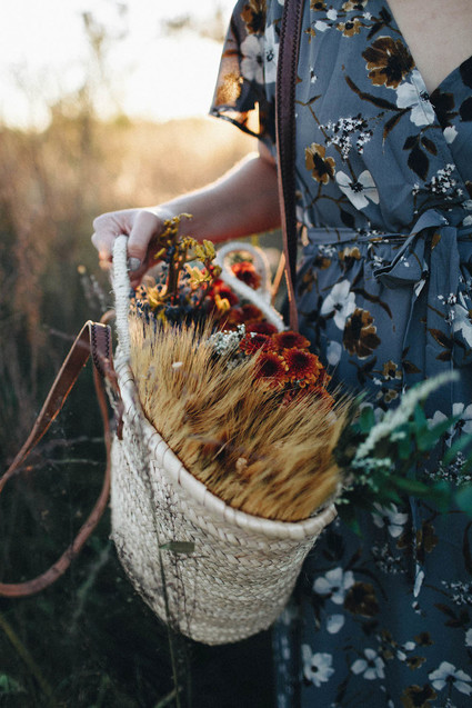 Autumn floral engagement session