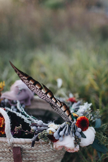 Autumn floral engagement session