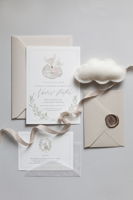 Winter fox baby shower