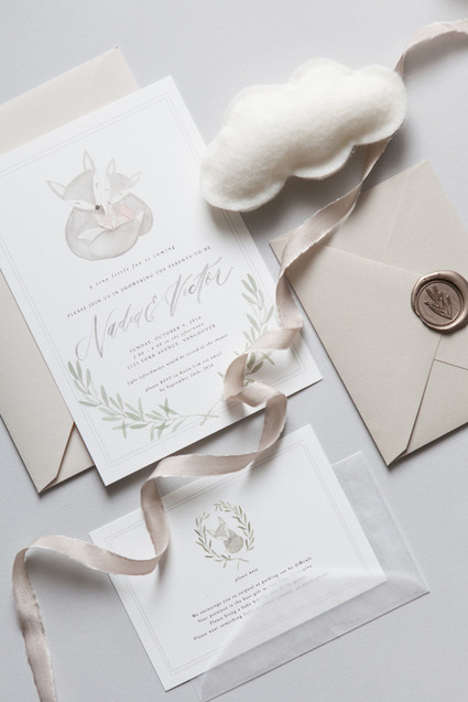 Winter fox baby shower