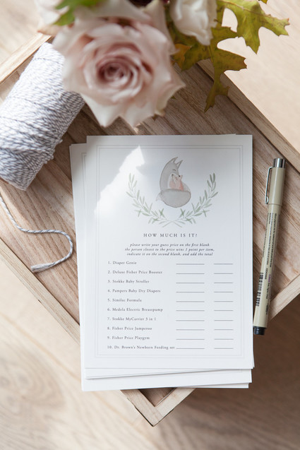 Winter fox baby shower