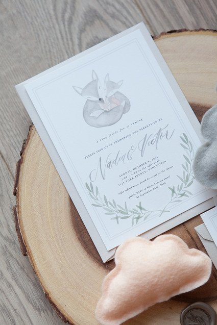 Winter fox baby shower