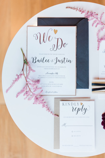 Modern winter wedding