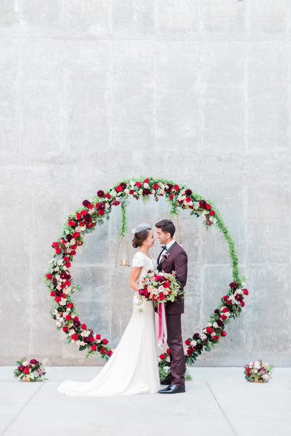 Large floral ceremony wreath