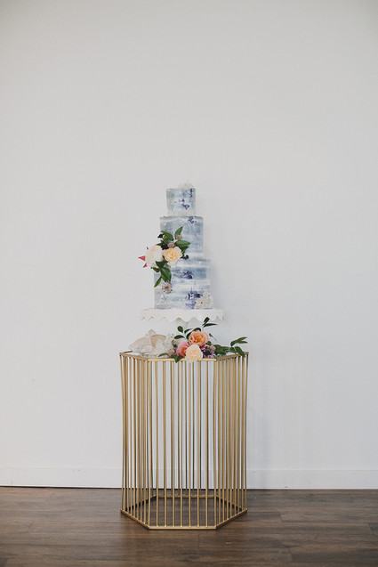 Modern winter wedding cake