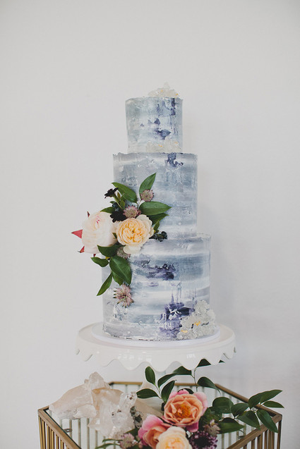 Modern winter wedding cake
