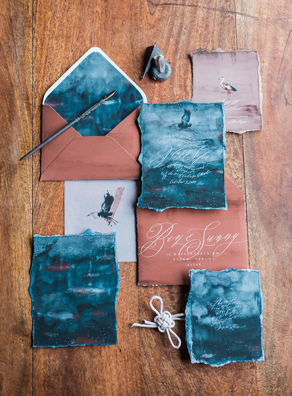 Indigo coastal wedding inspiration Inspiration