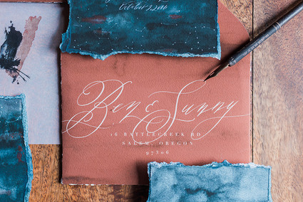 Indigo coastal wedding inspiration