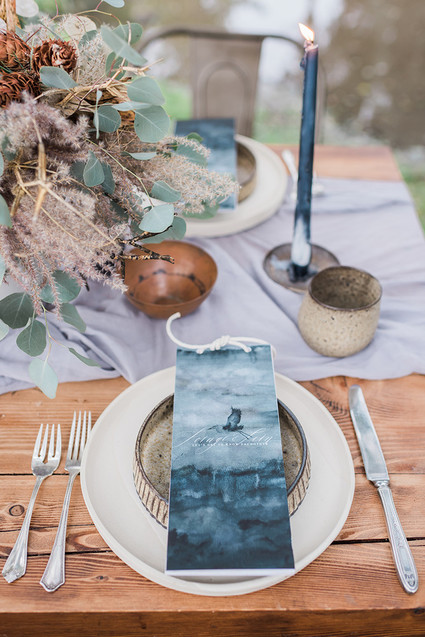 Indigo coastal wedding inspiration Inspiration