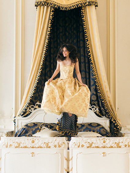 Gold wedding dress